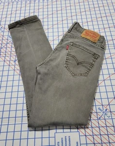 Pantalones de mezclilla para hombre Levis 511 talla 29 x 30 (reales) grises angustiados - Imagen 1 de 11