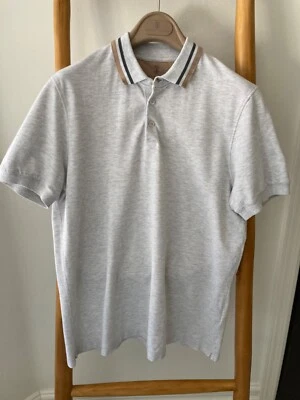 Polo Brunello Cucinelli para hombre talla M Gris Claro Mediano Manga Corta Beige Foto 1 de 4