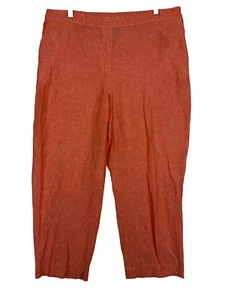 chicos linen blend casual pull on pants size 2.5 us large - Picture 1 of 4