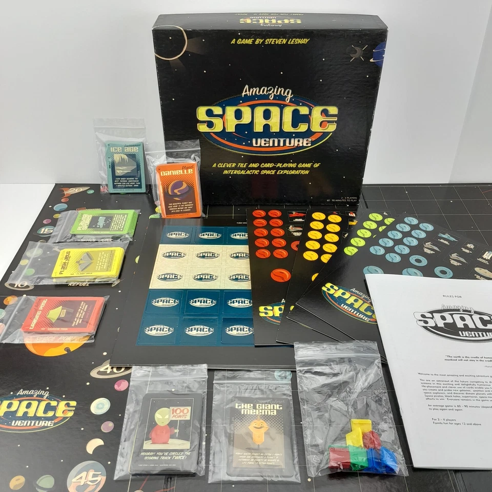 Amazing Space Venture Game Steven V Le Shay PhD Tile & Card 12+ Complete Sherco - Image 1 of 4