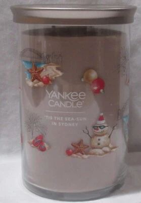Yankee Candle Large Jar Pillar 2-wick 20 oz winter 'TIS THE SEA-SUN IN SYDNEY - Image 1 of 4