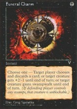 1x Funeral Charm NM, English MTG Visions