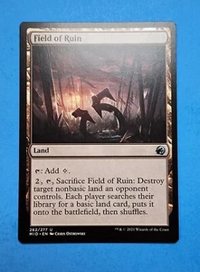 1x Field of Ruin Innistrad Midnight Hunt Mtg Magic Card Colorless Land Mana 262 - Picture 1 of 2