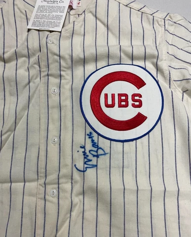 ERNIE BANKS CHICAGO CUBS AUTOGRAPHED MITCHELL & NESS JERSEY WITH BECKETT COA Cover
