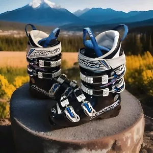 Nordica Dobermann Team 80 Men's Ski Boots - Size 5 US 4 UK Black Used - Picture 1 of 12