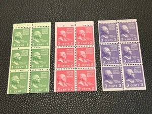 United States Booklet panes 804/806/807 MH (807 minor separation at top) - Picture 1 of 1