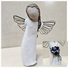2002 Willow Tree Thank You Angel Figurine Holding Flowers Behind Back 5" Vgc