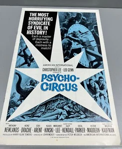 Psycho-Circus Pressbook 1966 Movie Ads Posters Horror Christopher Lee Kinski - Picture 1 of 4