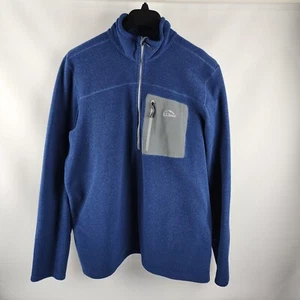 LL Bean Sweater Men XL Tall Blue Gray Trail Fleece 1/2 Zip 502902 - Picture 1 of 6