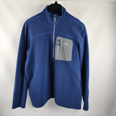 LL Bean Sweater Men XL Tall Blue Gray Trail Fleece 1/2 Zip 502902 - Image 1 of 4