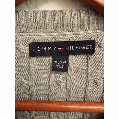 Tommy Hilfiger Sweater Pullover Crewneck Cotton Gray Size XXL/XXG - Image 1 of 4