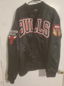 Pro Standard Men's Chicago Bull Embroidered Logo SATIN Jacket BLACK 3XL! NEW - Picture 1 of 5