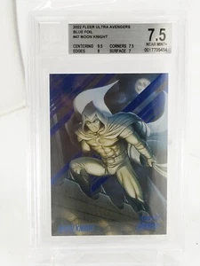 2022 Fleer Ultra Avengers BLUE Foil #47 Moon Knight BGS 7.5 Numbered #182 of 360 - Picture 1 of 3