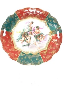 Plato de pastel ranurado RS Prussia OS St. Kilian Beehive Alemania c.1904 - 10 pulgadas - Imagen 1 de 12