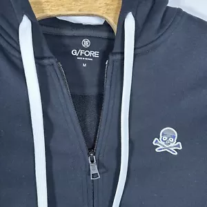G/FORE GOLF CAMO SKULL & TEES FULL ZIP ONYX BLACK FLEECE SWEATSHIRT HOODIE M NWT - Picture 1 of 4