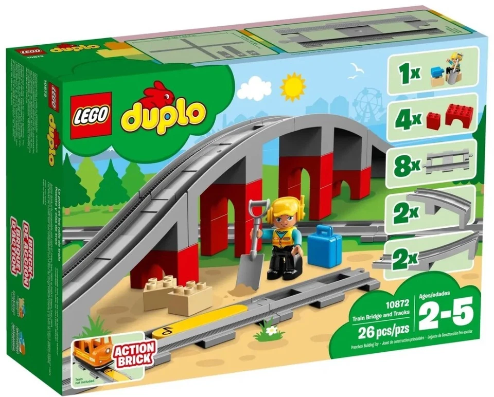 Набор железнодорожных мостов и путей LEGO Duplo (10872) - Изображение 1 из 1