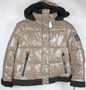 Calvin Klein Damen Jacke S Puffer Steppmantel Thermo Kapuze Sherpa-Besatz 300 $ - Bild 1 von 12