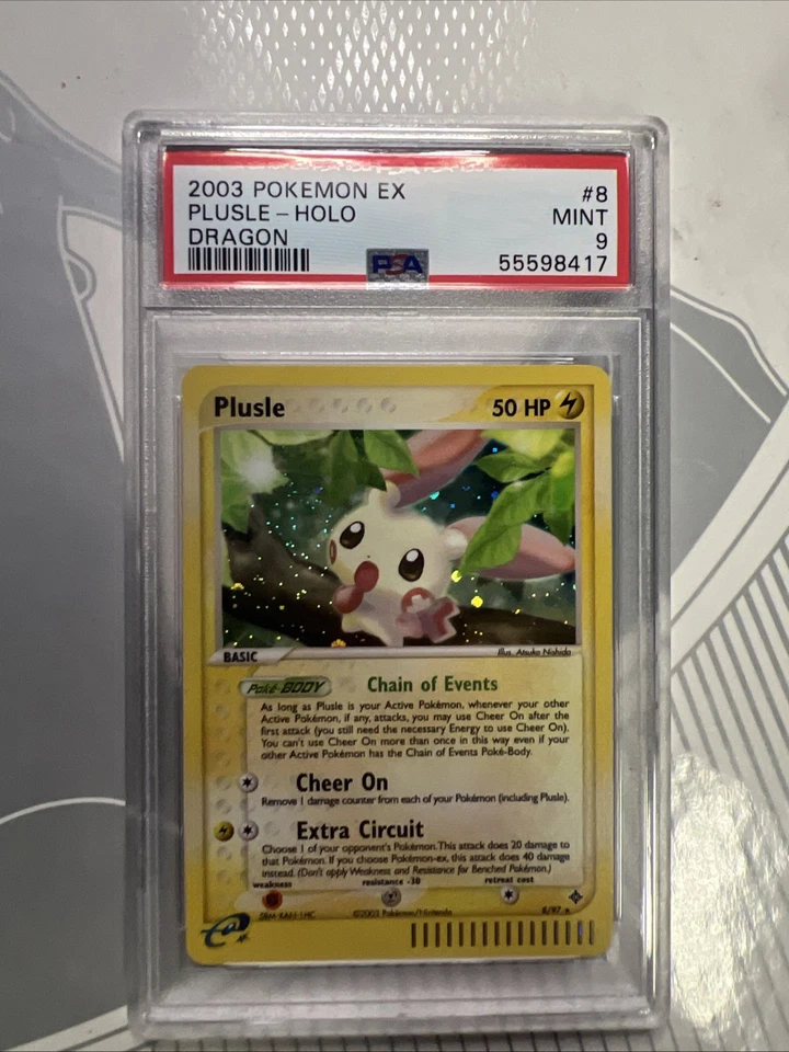 2003 Pokemon EX Dragon Plusle Holo #8 PSA 9 Mint - Image 1 of 2