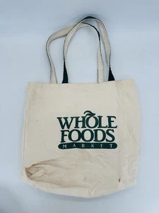 Vintage Whole Foods Market Grocery Store Canvas Tote Bag USA Made - Picture 1 of 6