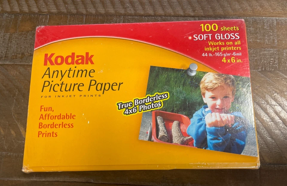 Kodak Anytime 4x6 Picture Photo Paper Soft Gloss 100 Sheets Inkjet Printers NEW - Image 1 of 2