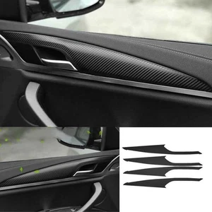 4pcs Carbon Fiber Panel Strip Trim Sticker For Bmw X3 G01 2018-2021 Inner Door - Picture 1 of 4