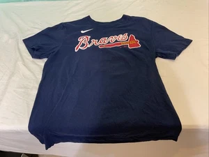 The Nike Tee Blue Atlanta Braves Logo T-Shirt Acuña Jr #13 Gr. Medium M Top - Bild 1 von 4