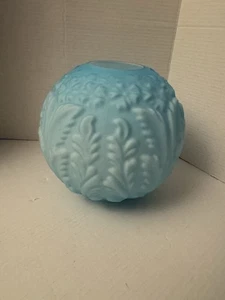 Antico mappamondo vintage blu satinato olio cherosene sfera paralume 4" - Foto 1 di 11