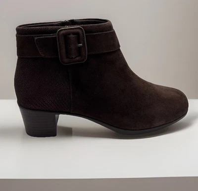 Botines Munro Callie Gamuza Hebilla Marrón Talla 8 NUEVOS $249 Foto 1 de 4