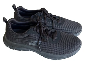 Sketchers Flex Appeal Running Training Women’s Size 9 Sneakers Shoes Black Mesh - Picture 1 of 9