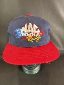 Vintage MAC Tools Racing Blue Hat Snapback Trucker Baseball Cap - Picture 1 of 8