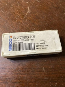 SECO INSERTS MM12-12708-M04,T60M Qty.2 (Used) (B46) - Picture 1 of 4