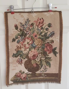 Vintage Wandteppich Rechteck Kissen Stuhlbezug Italien 13,5 x 18" Neu - Bild 1 von 3