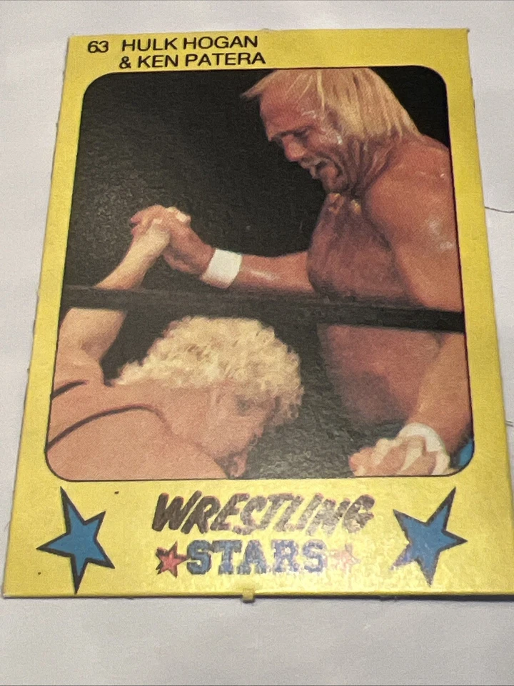 1986 Monty Gum Wrestling Stars HULK HOGAN And KEN PATERA #63 WWF WWE - Image 1 of 4