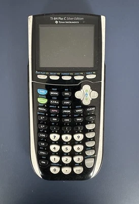 TEXAS INSTRUMENTS TI-84 PLUS C SILVER EDITION GRAPHING CALCULATOR WORKS TESTED - Image 1 of 2