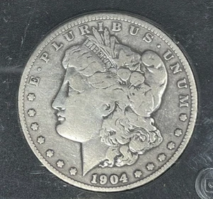 1904-S MORGAN SILVER DOLLAR ~ VG+ ~NICE COIN~ - Imagen 1 de 4