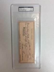THEODORE S. WILLIAMS (TED WILLIAMS) SIGNED AUTOGRAPH CHECK  PSA/DNA MINT 9 AUTO - Picture 1 of 3