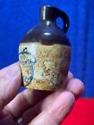 Antique Miniature Stoneware BROWN & WHITE Jug AA-169   **OLD CONTINENTAL WHISKEY