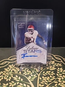 TREY SERMON 2021 LEAF ULTIMATE DRAFT FOOTBALL ROOKIE AUTO /99 - Picture 1 of 2