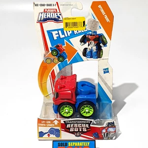 Transformers OPTIMUS PRIME flip racers Rescue Bots Playskool Heroes Fire Truck - Picture 1 of 8