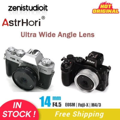 US Astrhori 14mm F4.5 Manual Wide Angle Prime Lens for Fuji X Canon EF M43 Mount - Image 1 of 4