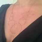 Necklace Statement Ring Detail Rose Gold Plated New Gift Party