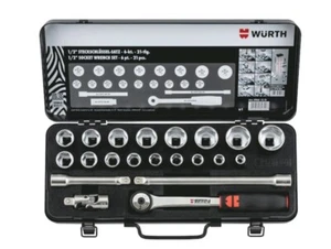 Wurth 1/2" Socket Set (09651321) 21 Piece Zebra Quality (Imperial/AF) - Picture 1 of 5