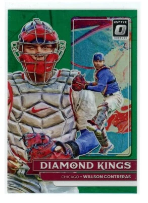 Wilson Contreras 2022 Donruss Diamond Kings #24 Green Refractor /5 Cardinals - Image 1 of 2