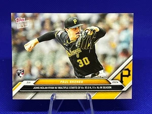 ⚾2024 Topps Now #407 PAUL SKENES - ROOKIE - Ties Nolan Ryan 6+ IP, 0H, 11+ Ks!⚾ - Bild 1 von 2