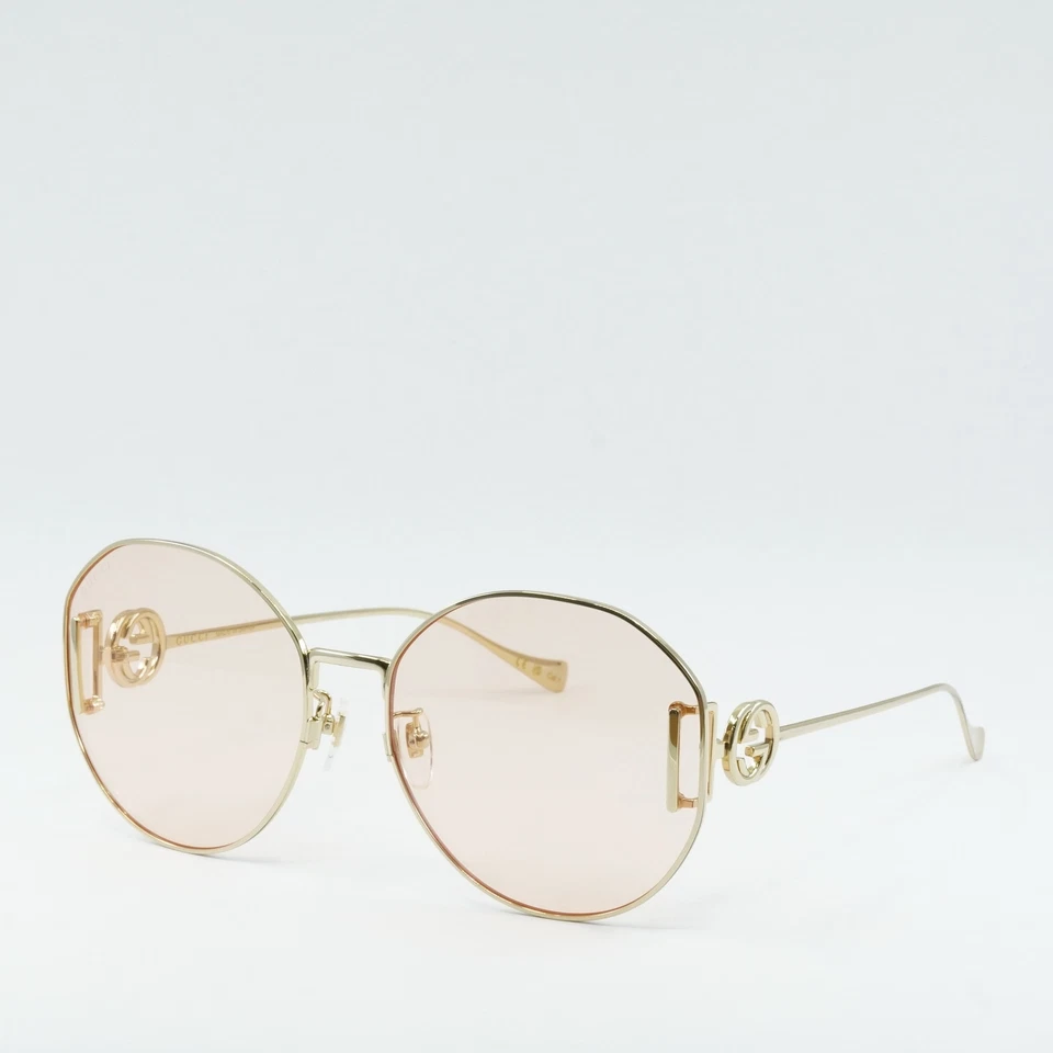 Gucci GG1206SA-004 Women's Gold / Pink Mirrored Sunglasses