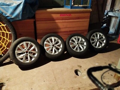 Original Skoda Alufelgen mit Sommerreifen Continental Ecocontakt 205/55 R16 91 V - Bild 1 von 4