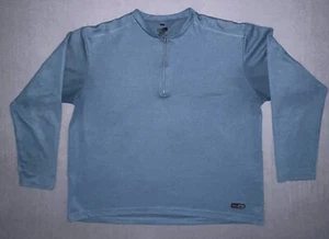 REI Screeline Thermal Henley Camicia Uomo XL Blu Teal Waffle Snaps Baselayer - Foto 1 di 10