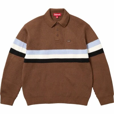 Supreme Small Box Polo Sweater Brown - Size L - BRAND NEW - FREE DELIVERY 🚚📦 - Image 1 of 2