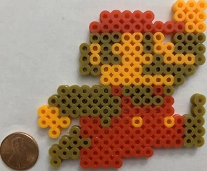 Mario Bead Sprite Artkal Hama Perler Retro Pixel Art Jumping NES Super Bros - Picture 1 of 1