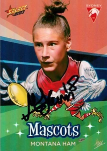 Signed 2023 Sydney Swans AFLW Select Mascots Card - Montana Ham - Bild 1 von 3